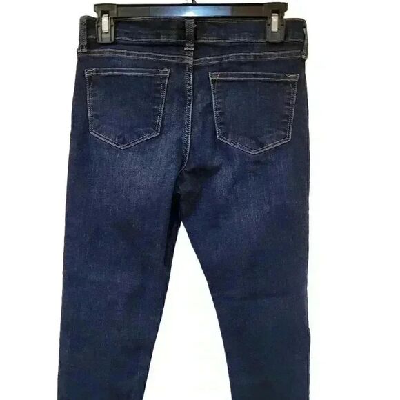 Banana Republic Women's Blue Medium Wash Cotton/Poly/Spandex Skinny Fit Jeans - Picture 10 of 12